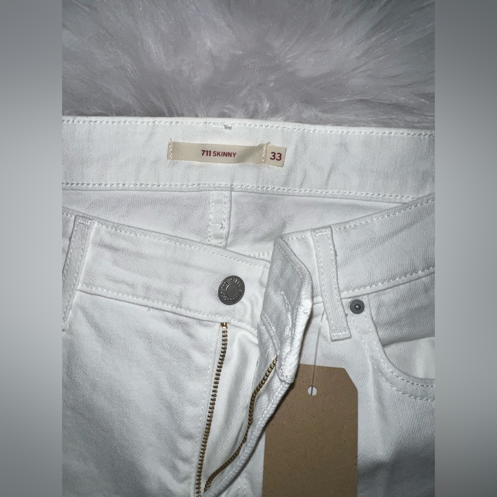 White Levis 711 skinny jeans - Picture 4 of 6